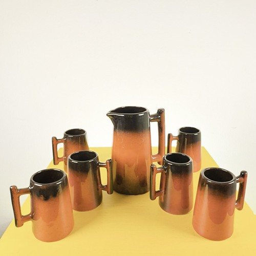 Brocca con bicchieri vintage - brocca,
