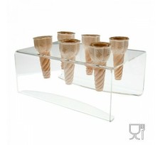 E-058 PCN Porta coni da banco in plexiglass trasparente a 6 fori