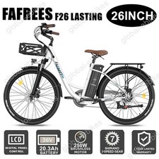 Bicicletta elettrica 26 pollici E-City Bike 250W pendolare e-bike 36V20.3AH 7 velocità 25km/h