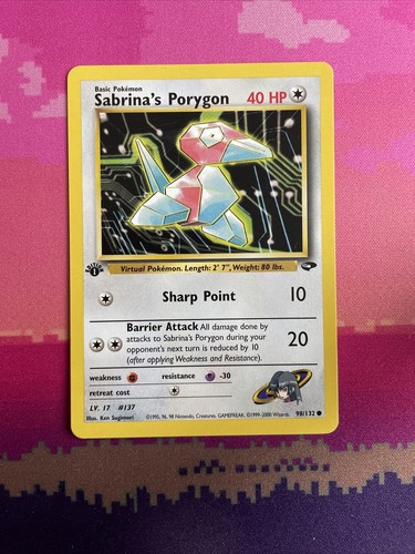 Pokemon card sabrina porygon - card,