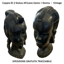 2 STATUE Intagliate In Legno