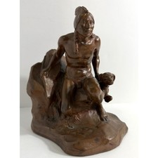 Antica scultura in bronzo Carl