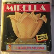 SET 3 TOVAGLIETTE PANNO SPUGNA MIRELLA ECOLOGICA NATURALE SUPER ASSORBENZA