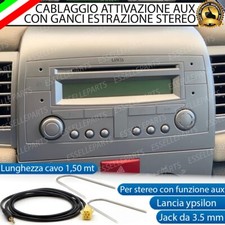 CAVO AUX + KIT SMONTAGGIO STEREO LANCIA YPSILON FINO AL 2010 1,5 METRI RETROFIT