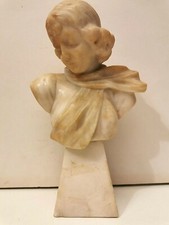 SCULTURA BUSTO IN ALABASTRO DI