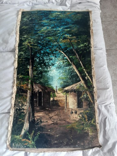 Dipinto olio tela - olio, su