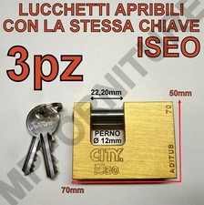 3 LUCCHETTI ISEO APRIBILI CON