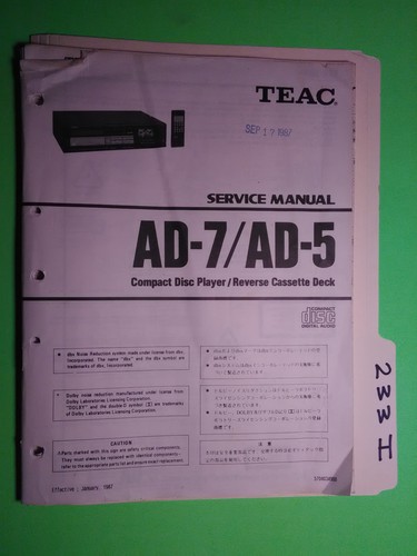 Teac 5 manuale di - ad-7,