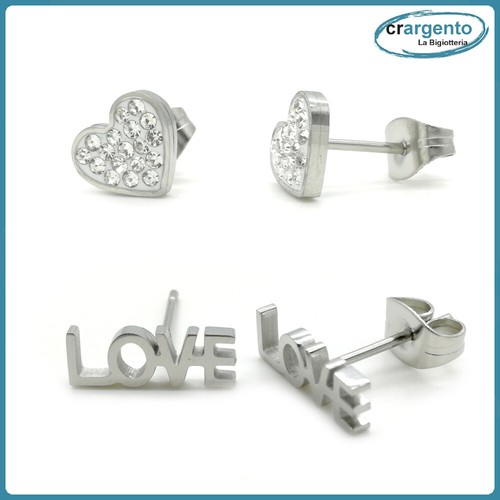 Orecchini lobo donna acciaio - orecchini,