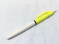 PENNA BIRO SFERA A SCATTO BIC MODELLO M17 BIANCO/GIALLO FLUO VINTAGE ANNI 70
