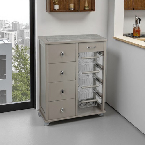 Carrello cucina legno - , tortora