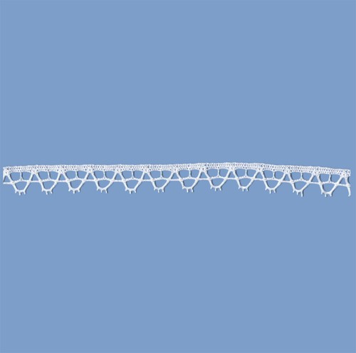 Merletto cotone bianco - 11, mm