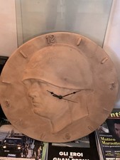 Benito Mussolini , Orologio Da Muro In Terracotta Rievocativo