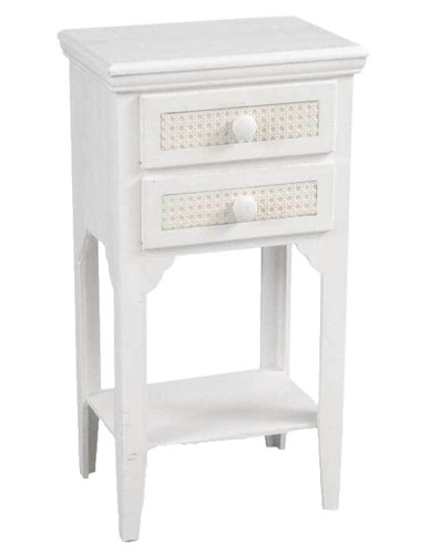 Comodino legno bianco - legno, beige