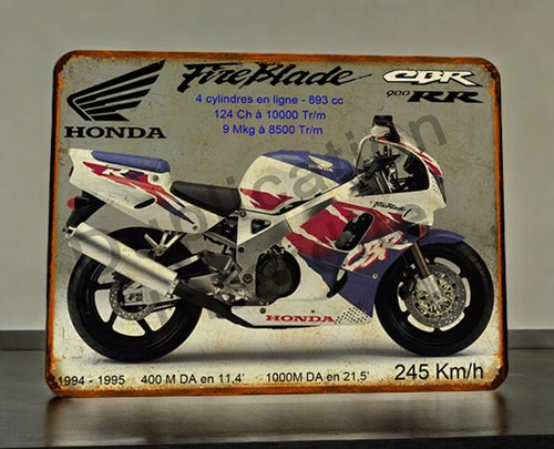 Plaque métal vintage honda - métal,