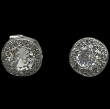 ORECCHINI PUNTILUCE GROSSI BRILLANTI IN LEGA E FARFALLE IN ARGENTO925 UOMO DONNA