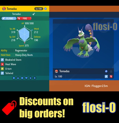 6iv shiny tornadus - shiny,