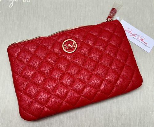 Borsa trucco trapuntata - , rossa