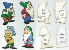 4 Figurine Sagomate PLASTECO - I 7 NANI - Walt DISNEY Prod. 1965* ORIGINALI