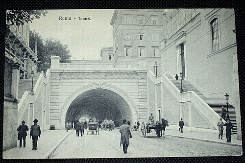 Antica cartolina roma tunnel - cartolina,