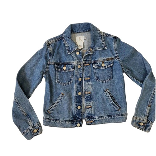 Giacca denim cropped calvin - denim,