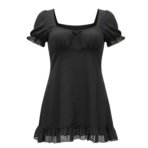 Mini abito babydoll vedova