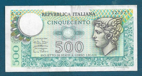 500 lire 1974 - ., banconote