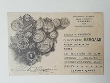 Biciclette Bergami Roma Ciclismo Corsa Cartolina Pubblicitaria 