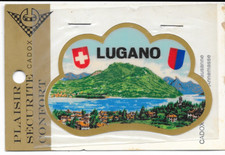 1970 - LUGANO - ADESIVO PER AUTOMOBILE - CON VELINA E CONFEZIONE ORIGINALE