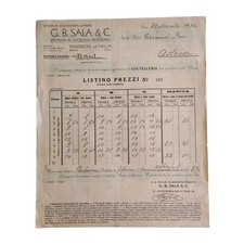 1936 G.B. Sala & C. Coltelleria Inossidabile Listino Tavernole Sul Mella C02078