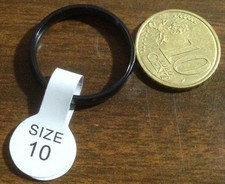 Anello Da Fidanzamento Da Donna In Acciaio Inox Lucido Da 4 mm, Nero, Misura 10