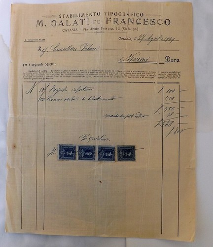 Fattura galati fu francesco - fattura,