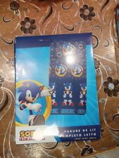 completo letto singolo coppia lenzuola una piazza Sonic the Hedgehog puro cotone