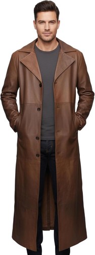 Cappotto lungo uomo vera pelle