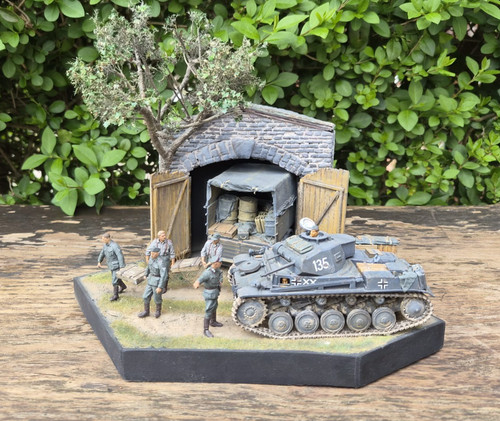 Paesaggio diorama militare