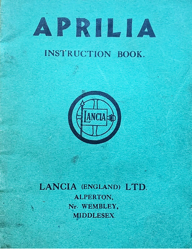 Lancia aprilia instruction - lancia,