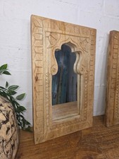 Specchio da parete in legno