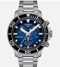 NUOVO OROLOGIO DA UOMO TISSOT SEASTAR 45 MM PREZZO CONSIGLIATO ARGENTO/NERO/BLU T1204171104101