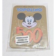 DISNEY 70 ANNI TOPOLINO N. 500 PANINI 2019 TARGA METALLICA