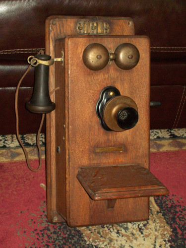 Antico telefono parete - telefono, da