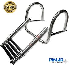 Scaletta telescopica Inox 4 Gradini con corrimano per Barca Gommone plancette 