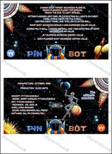 Williams PinBot 1986 Cartes