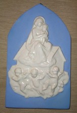MADONNA CERAMICA FARINA FABBRICHE RIUNITE FAENZA RARO POTTERY ANNO 1910 GESU