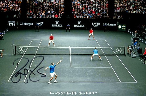 Foto firmata roger federer 6x4 - foto,