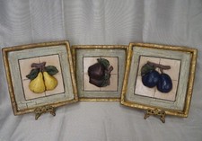 Set 3 arte da parete frutta 3D