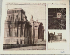 CHRISTO Wrapped Reichstag Project for Berlin 1992, signed in blue wax