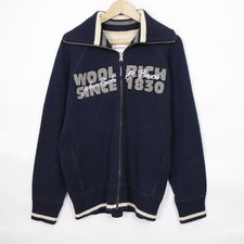 Felpa Woolrich blu misto lana e cotone taglia M da uomo