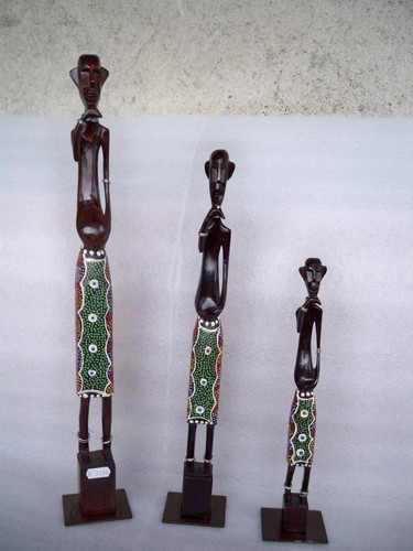 Set tre statue - set, legno