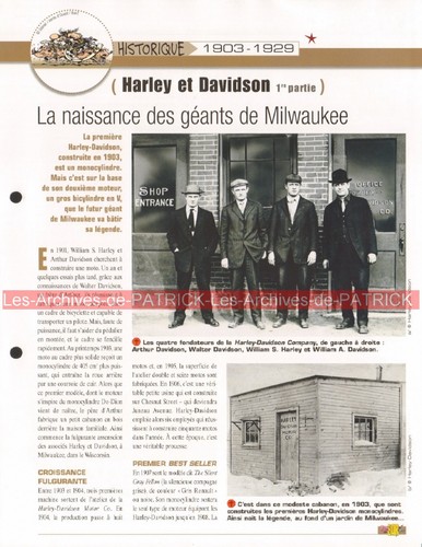 Harley davidson histoire - harley-davidson, de