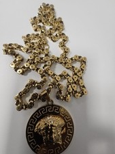 Collana e ciondolo VERSACE Medusa girevole 75 cm nuovo 